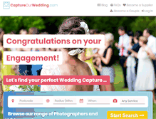 Tablet Screenshot of captureourwedding.com